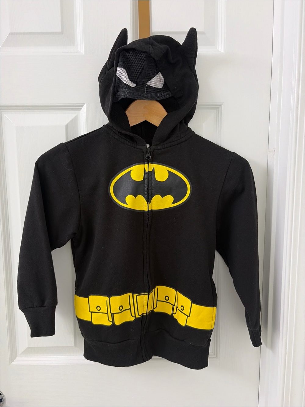Batman Mask Hooded Sweatshirt•Halloween Costume Idea•Hero•Comic Con•Black•Small